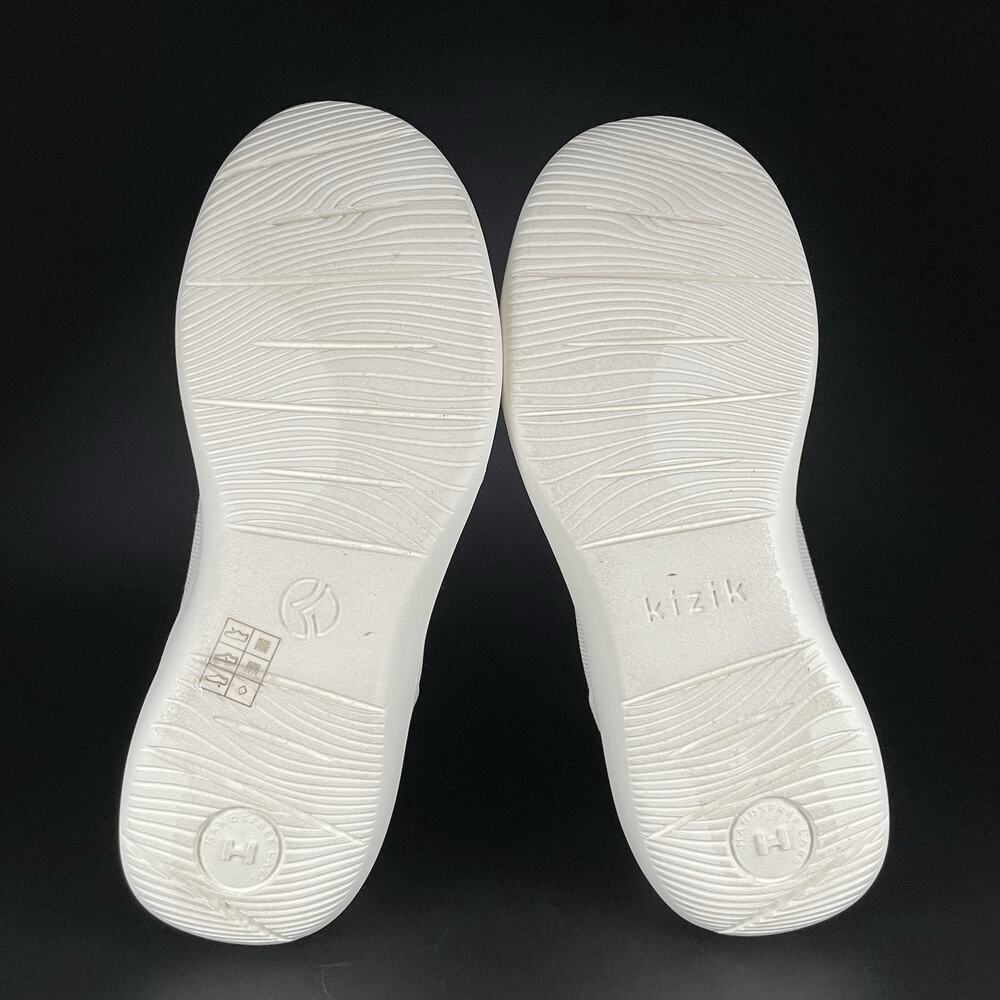 Kizik Madrid Eco Shoes Women’s 9.5 White Knit Hands Free Slip On Sneakers Casual - Picture 4 of 9